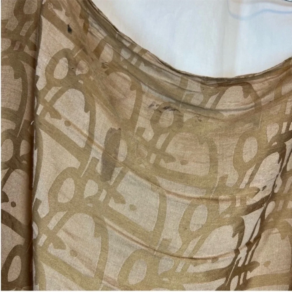 Dior abstract monogram logo silk scarf chic classic timeless
